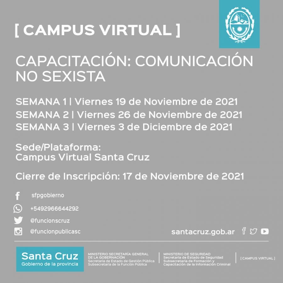 Inscripciones abiertas para la capacitación “Comunicación no Sexista”