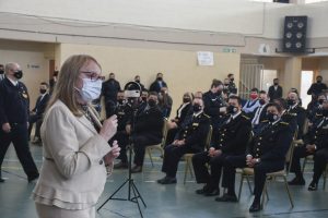 Alicia encabezó el acto central del Aniversario 137° de la Policía de Santa Cruz