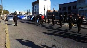 Las fuerzas de seguridad realizaron un homenaje al prefecto Ricardo Soto