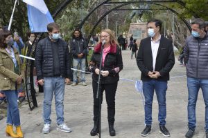 Alicia participó de la inauguración de la remodelación de la Plaza San Martín de Río Gallegos