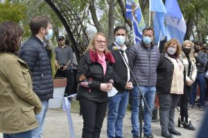 Alicia participó de la inauguración de la remodelación de la Plaza San Martín de Río Gallegos