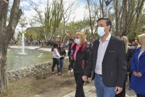Alicia participó de la inauguración de la remodelación de la Plaza San Martín de Río Gallegos