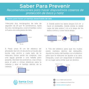 Recomendaciones para el uso de dispositivos de protección de boca y nariz