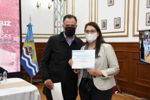 Alicia encabezó el acto de entrega de equipamiento a emprendedorxs de la Economía Social