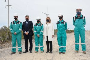 Alicia encabezó la inauguración del Parque Eólico en Cañadón Seco