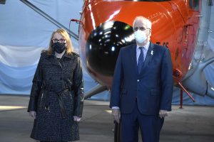 Alicia participó del acto de inauguración del Puente Aéreo Río Gallegos-Río Grande