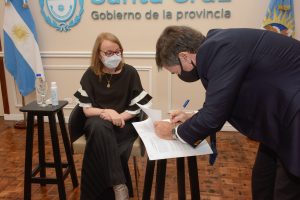 La Gobernadora se reunió con el vicepresidente de la empresa Cerro Vanguardia