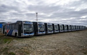 Alicia acompañó la presentación de las unidades de transporte público en Río Gallegos