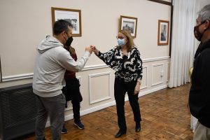 Alicia recibió a integrantes del Club de Básquetbol San Miguel de Río Gallegos