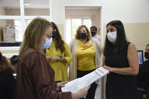 Alicia recorrió las instalaciones de la Imprenta y el Boletín Oficial