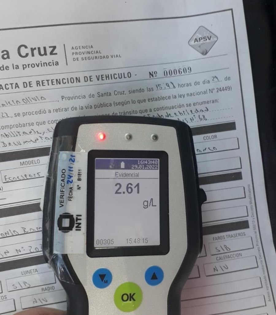 Santa Cruz se suma a la Alcoholemia Federal: Habrá controles en todo el país